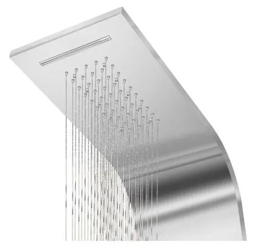 Verona Silver termostatický sprchový panel, nehrdzavejúca oceľ, LED