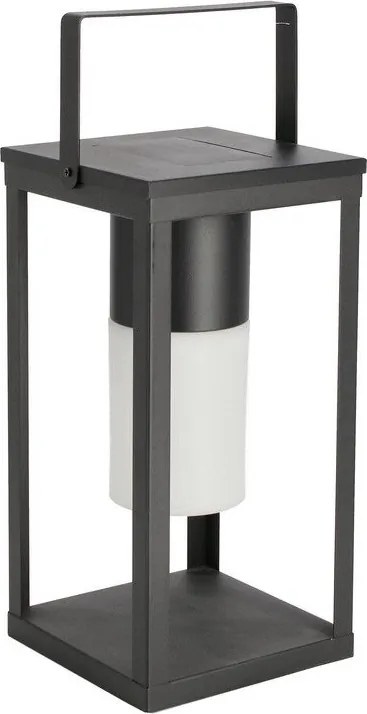 Čierny LED lampáš so solárnym panelom/na USB (výška 38 cm) Solar – Bizzotto