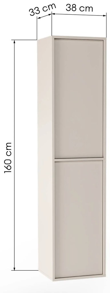 Závesná kúpeľňová skrinka Mossy 38 cm kašmírová