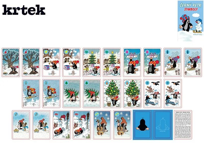 Krtko Čierny Peter - symboly 31ks v krabičke