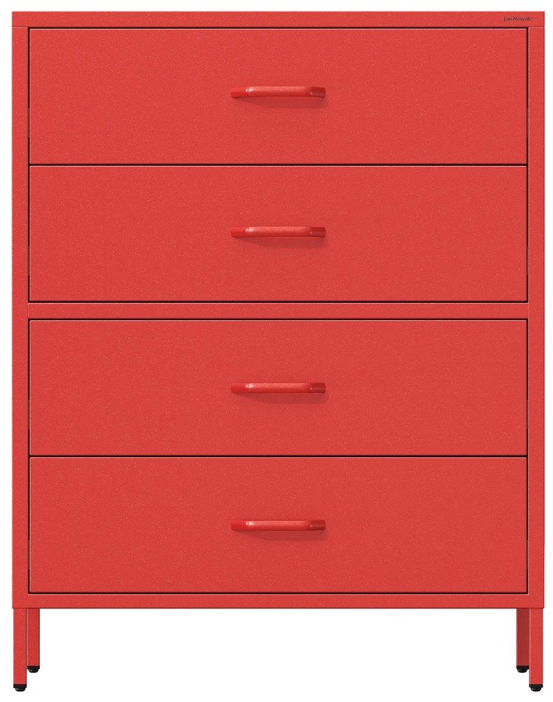 Komoda CARLA, 800 x 1015 x 400 mm, Modern: červený farba