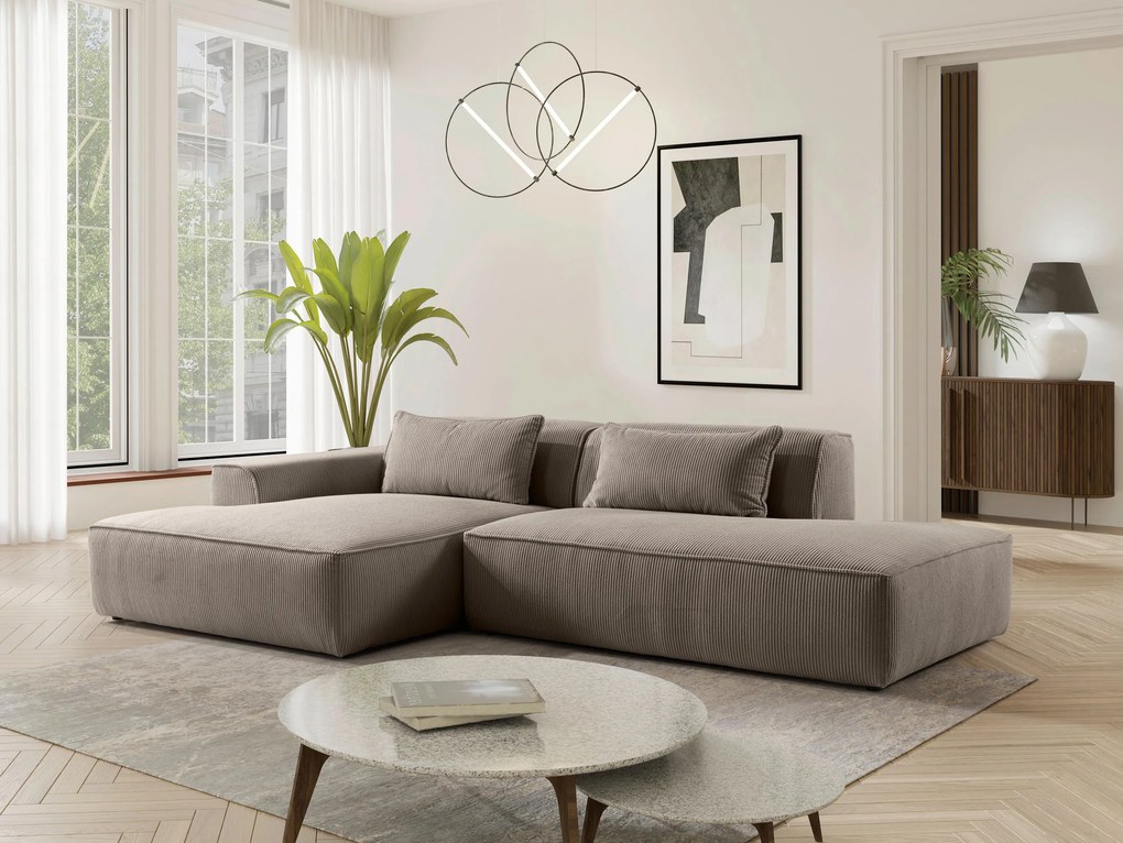 XXXLutz ROHOVÁ SEDAČKA, plast, textil, kompozitné drevo, cappuccino MID.YOU - Sedačky - 000694009609