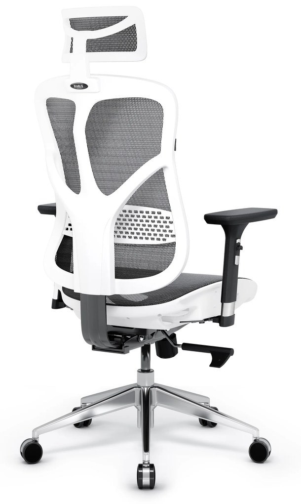 Kancelárska ergonomická stolička Diablo V-Basic, bielo-šedá