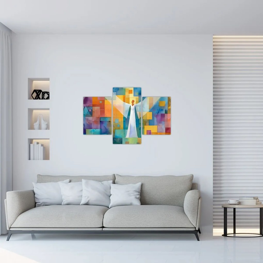 Obraz - Geometrický anjel (90x60 cm)
