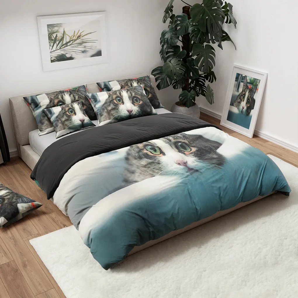 3D obliečky MÚROVATÁ MAČKA Rozmer obliečky: 70 x 90 cm | 140 x 200 cm
