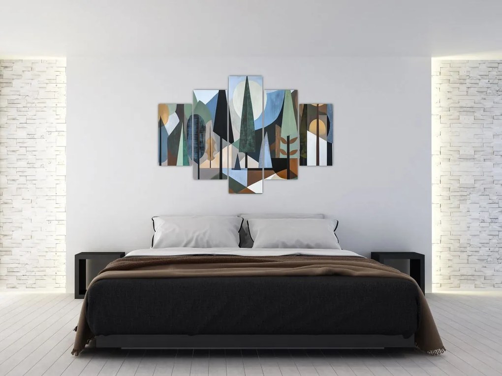 Obraz - Prírodná geometrická abstrakcia II. (150x105 cm)
