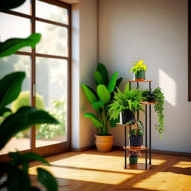 Stojan na kvety PALACE čierny