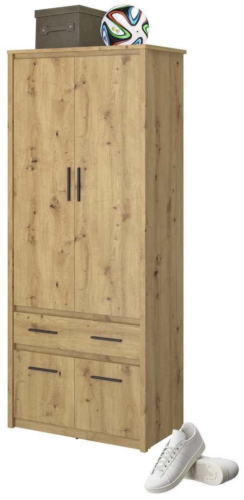 Šatníková skriňa Andra 4D1S/40 (dub artisan). Vlastná spoľahlivá doprava až k Vám domov. 1052752