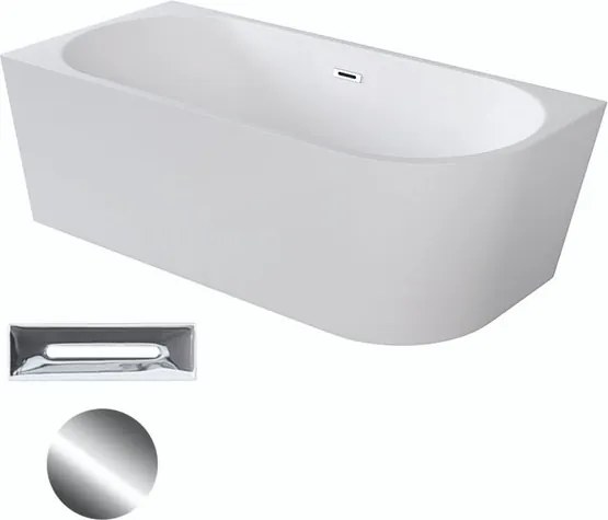 Besco Akrylátová voľne stojaca rohová vaňa Zoya 150x75 (170x80) biela BESCO-Typ výpuste: Click-Clack s prepadom, zlatá, BESCO-Rozmery: 170x80, BESCO-…