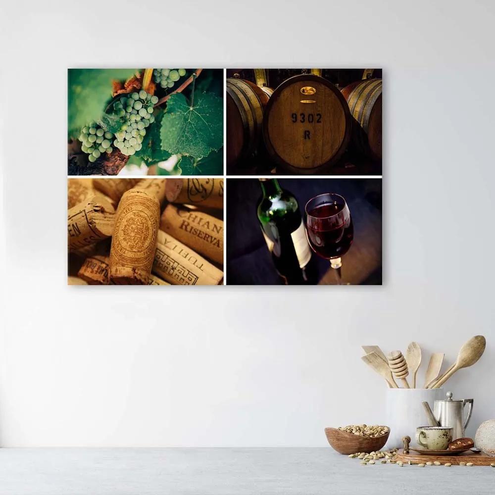 Gario Obraz na plátne Víno a hrozno Rozmery: 60 x 40 cm