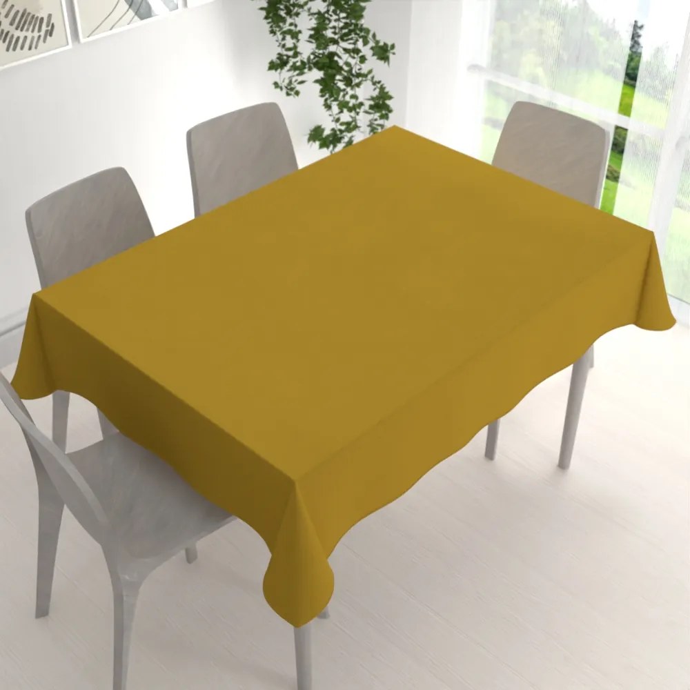 Biante Veľký dekoračný obdĺžnikový obrus BKU-102 Okrový 180x260 cm