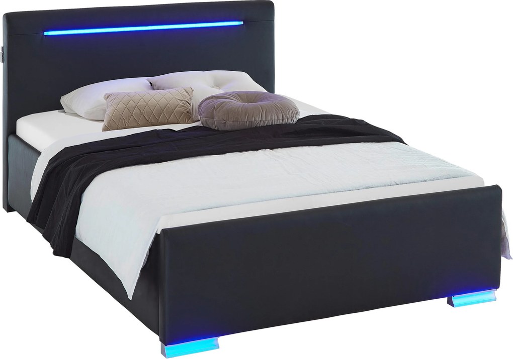 XXXLutz ČALÚNENÁ POSTEĽ, 140/200 cm, čierna Boxxx - Online Only spálne - 000101026604