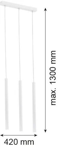 Argon 6178 - Luster na lanku ETNA 3xG9/6W/230V biela