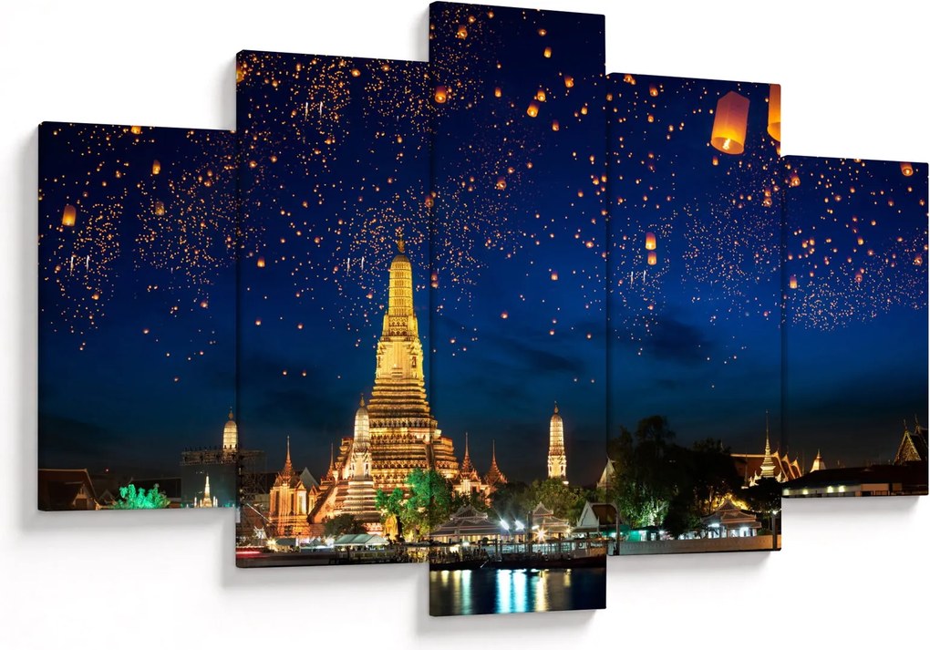 Obraz - Lampióny šťastia, Bangkok (150x105 cm)