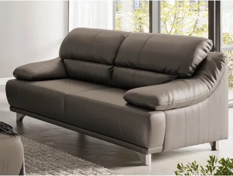 Dvojmiestna pohovka Maranello, hnedo-béžová koža%