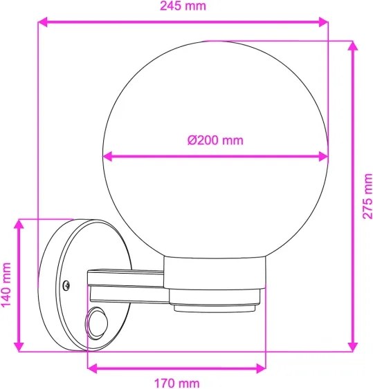 BRILAGI - Vonkajšie nástenné svietidlo so senzorom HARBOR 1xE27/40W/230V IP33 antracit/biela