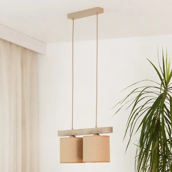 Brilagi - Luster na lanku FOREST 2xE27/15W/230V borovica/hnedá