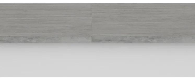 Jedálenský stôl Adam 120x80 cm, biely/šedý betón, rozkladací