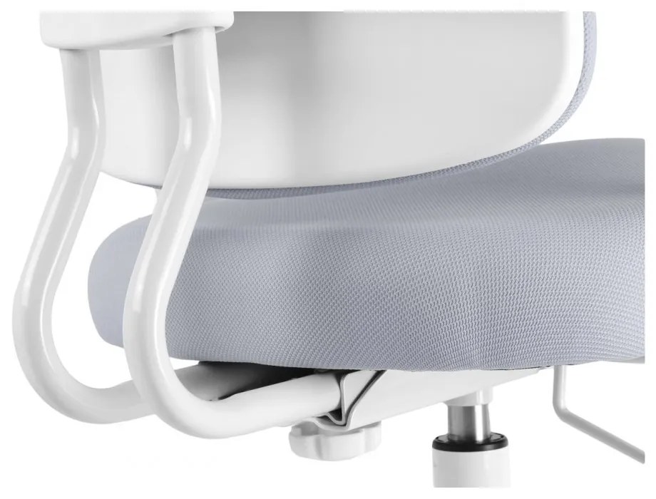 Detská rastúca stolička Neoseat KIDDY THREE — látka, prateľný poťah, sivá