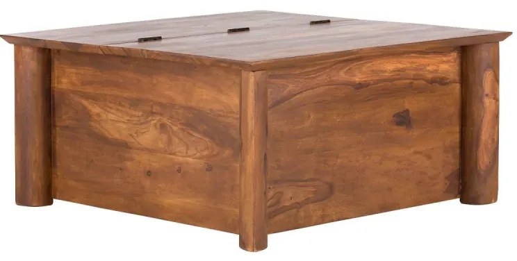 furniture-nabytek.cz - Masívny konferenčný stolík Merlin III z palisandru, lakovaný, hnedý – 95×95×45 cm