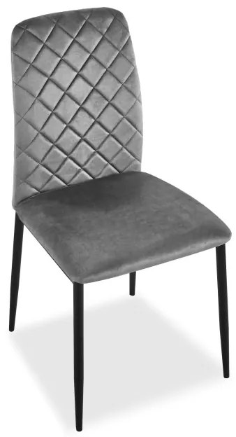 Jedálenská stolička MAVERIK zamatová, grafitová