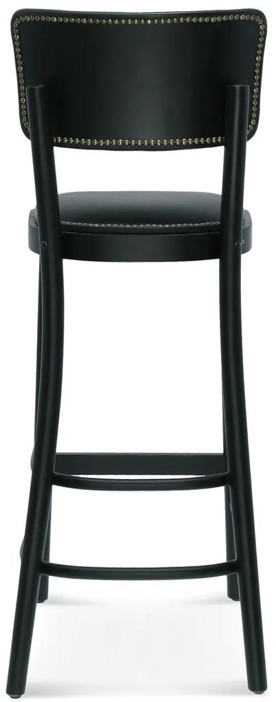FAMEG Novo - BST-9610/6 - barová stolička Farba dreva: buk štandard, Čalúnenie: koža L1