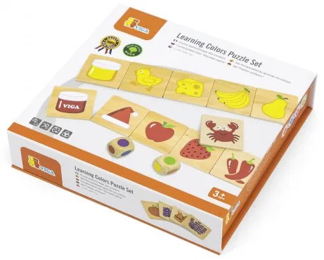 Sada na učenie farieb Viga 44505 Puzzle