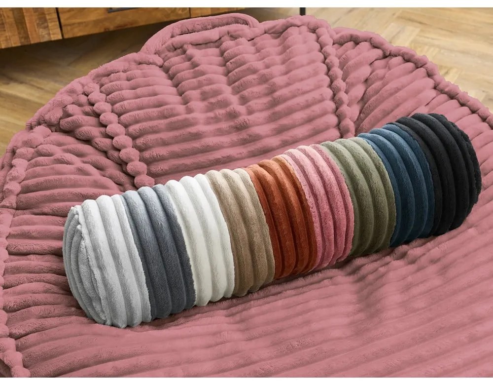 Ružový menčestrový sedací vak Socrate – Bobochic Paris