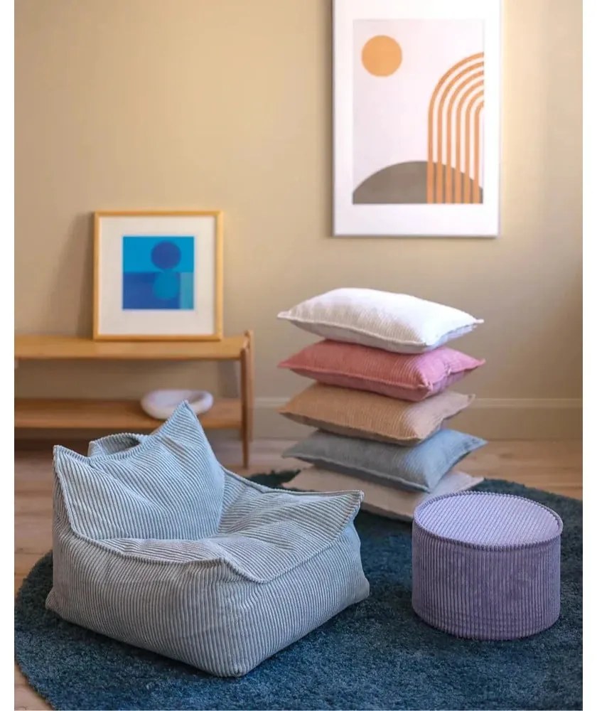 Menčestrový detský pohovkový vankúš v mentolovej farbe Bolster – Wigiwama