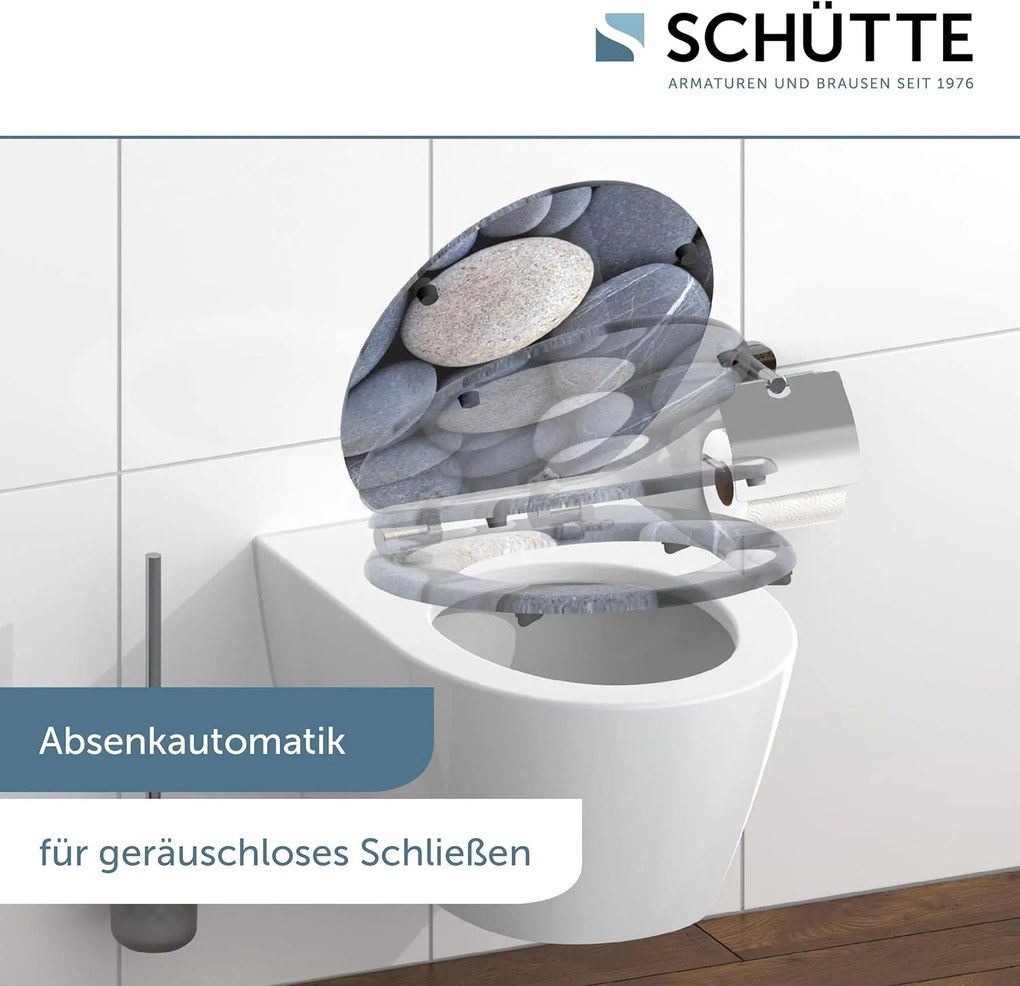Eisl Sanitär WC sedadlo MDF Soft Close Grey Stones 80130