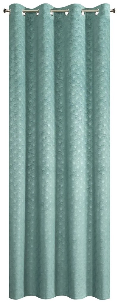 ZATEMŇOVACÍ ZÁVES NA KRÚŽKOCH JULIA 140X250 CM MENTOLOVÁ