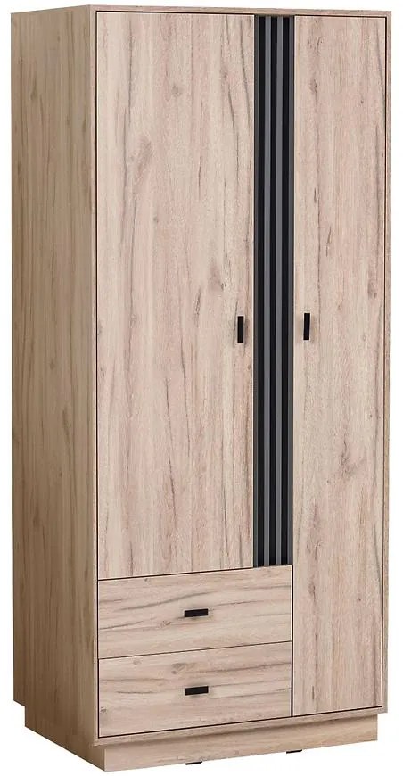 Skriňa Allmo AL2 dub estana svetlý/antracit