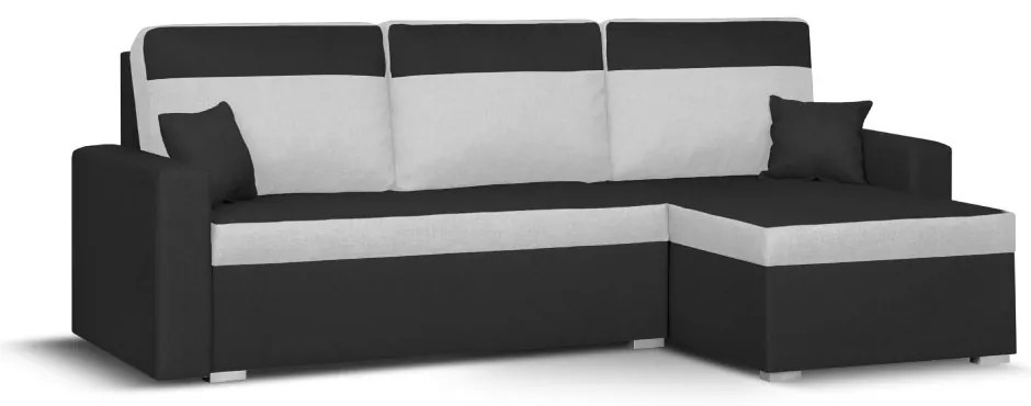 Rozkládací rohová sedací souprava ASTRA3 Černá/Šedá