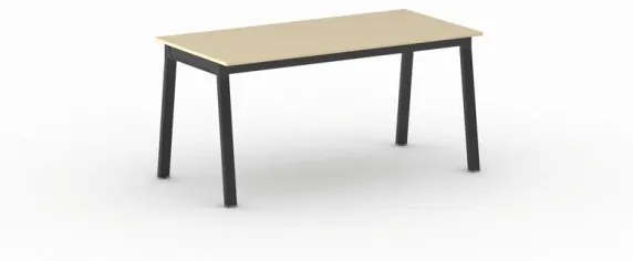 Kancelársky pracovný stôl PRIMO BASIC, čierna podnož, 1600 x 800 mm, breza