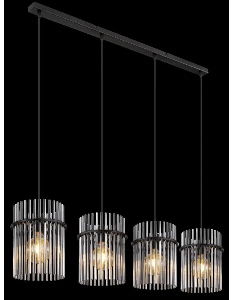 Globo 15698-4H - Luster na lanku GORLEY 4xE27/60W/230V čierna