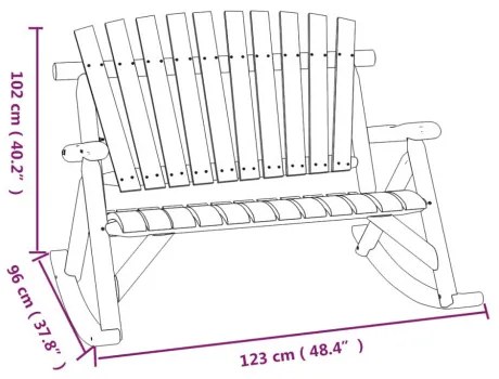 vidaXL 2-miestna záhradná hojdacia lavica 123x96x102 cm masívny smrek-