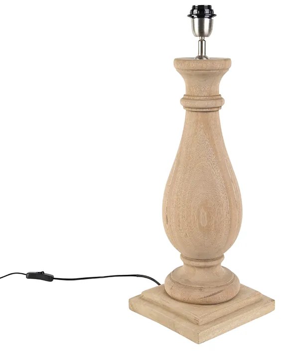 Rustikálna stolná lampa drevo bez tienidla - Burdock