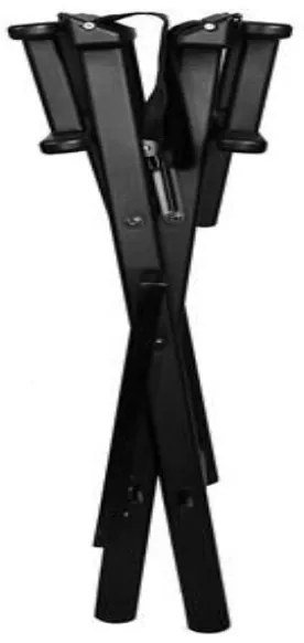 Duralová skladacia kozmetická stolička s opierkou hlavy čierna 9957