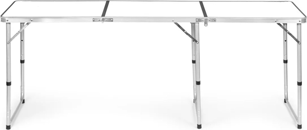 Skládací turistický stůl Veloca 180x60 cm bílý