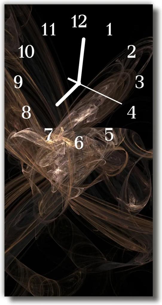 Sklenené hodiny vertikálne  Umenie abstrakcie čierna grafika