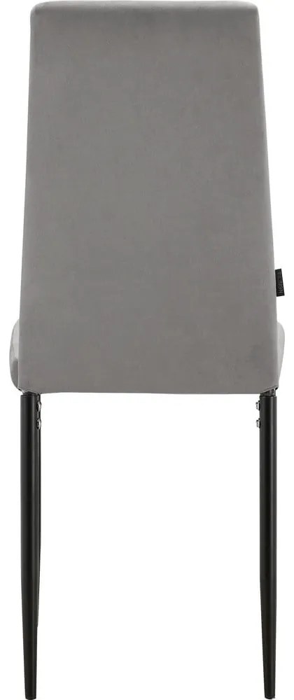 Sivé zamatové jedálenské stoličky v súprave 2 ks Kelly – Støraa