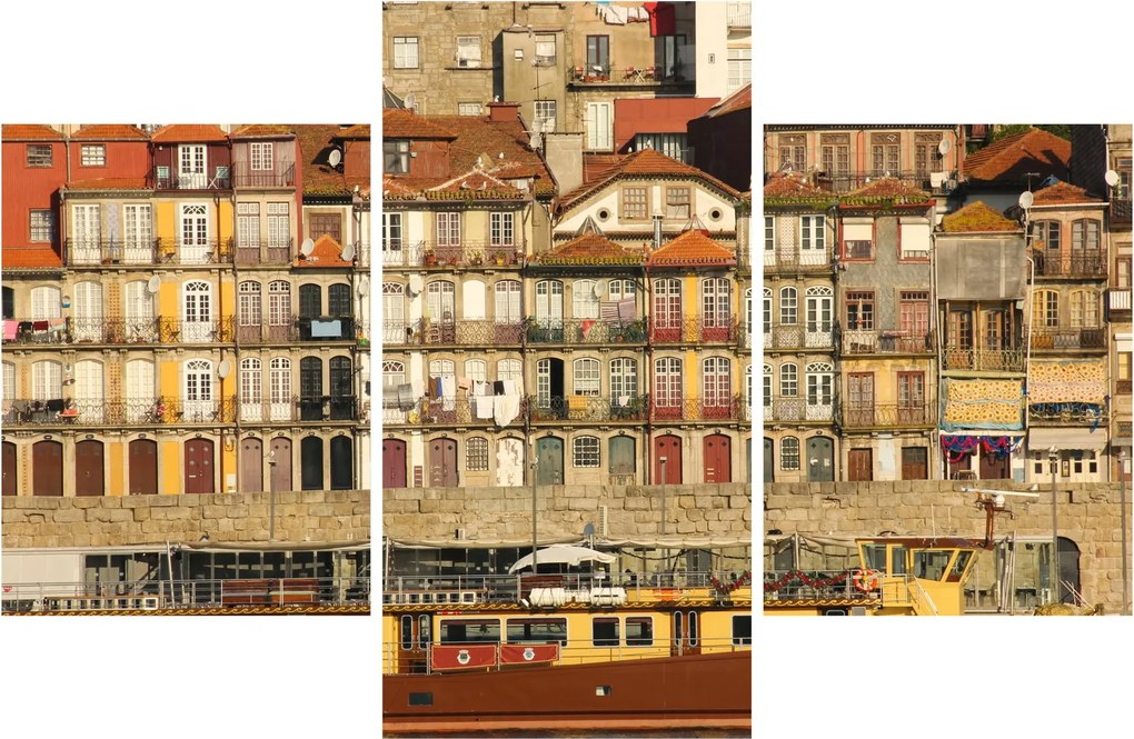 Obraz - Nábrežná štvrť, Portugalsko (90x60 cm)