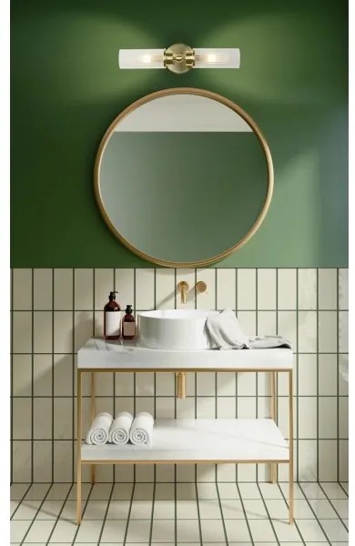 Searchlight 29982SB - Nástenné svietidlo IMPERIAL 2xG9/33W/230V mosadz