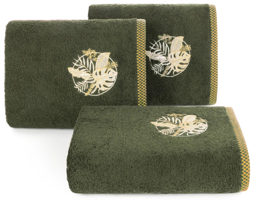 FROTÉ UTERÁK PALMS 70X140 CM OLIVOVÁ