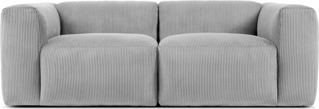 Modulárna dvojmiestna pohovka s roštom Konsimo Buffo, svetlošedá