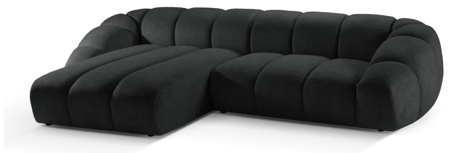 Čierna rohová pohovka (ľavý roh) Diana – Micadoni