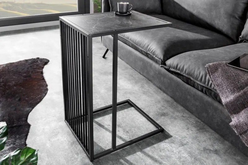 Príručný stolík na architektúru 60 cm mramorový vzhľad