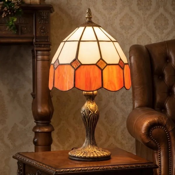 Brilagi - Tiffany vitrážová stolná lampa SIENNA 1xE27/60W/230V