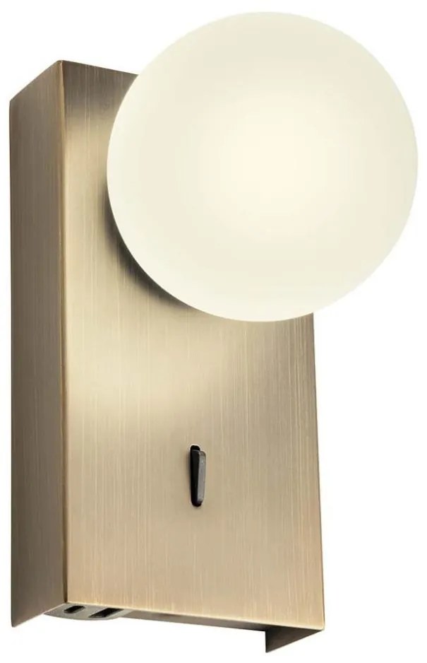 Redo 01-4658 - LED nástenné svietidlo NORMA LED/5W/230V CRI 90 USB bronzové