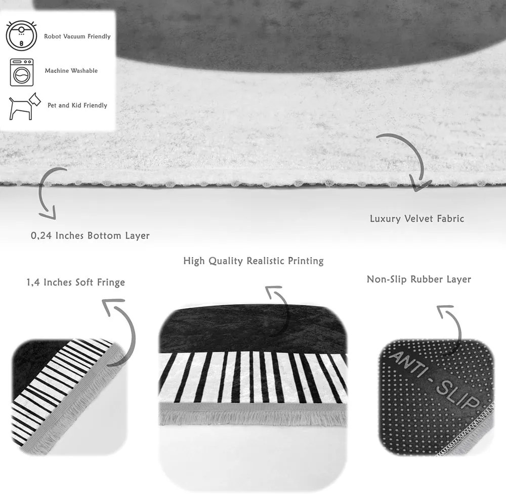 Bielo-čierny koberec 160x230 cm - Mila Home